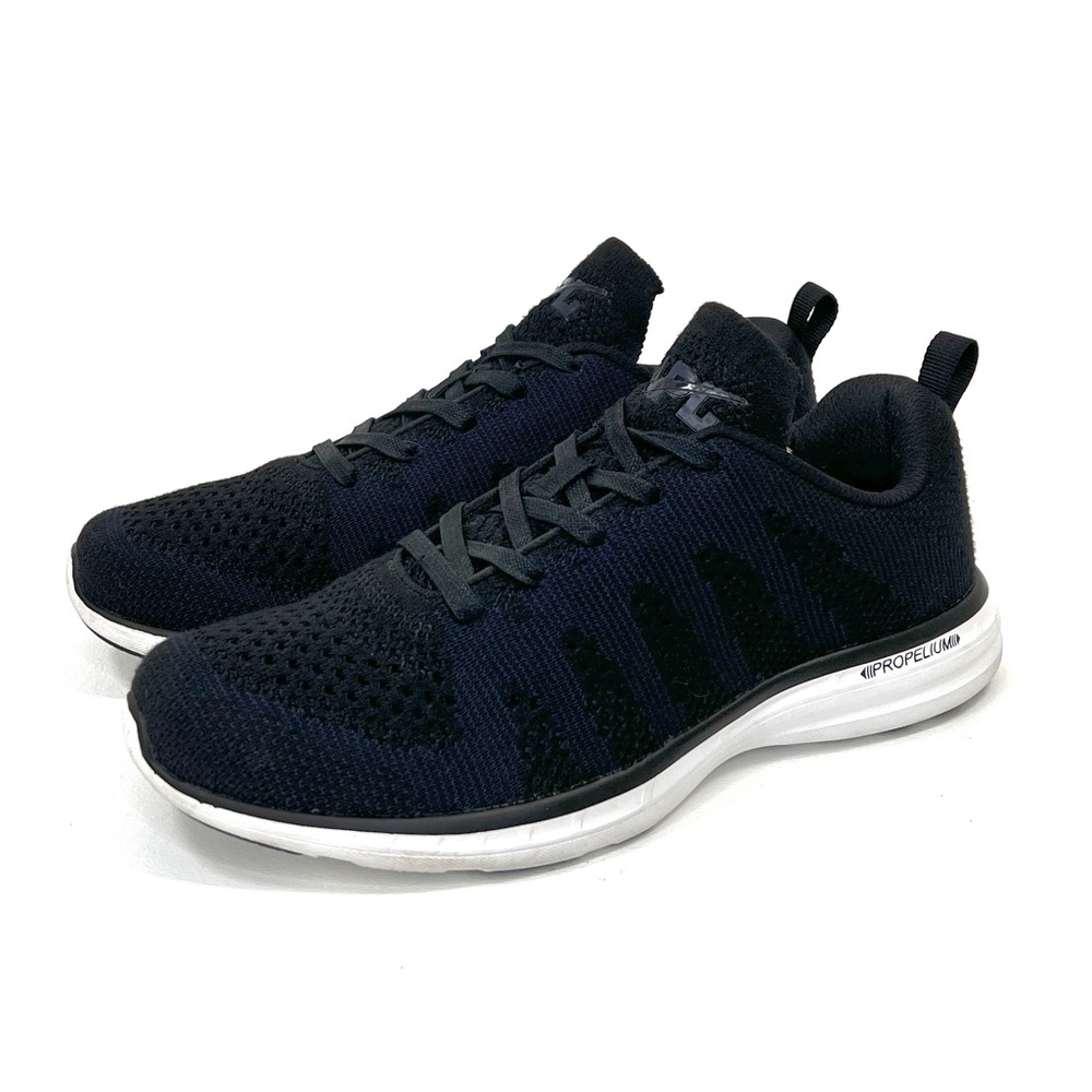 APL TechLoom Pro Black Blue Lululemon Womens Running Shoes, Size 8